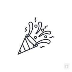 confetti icon. confetti Symbol sign for mobile concept and web design. Vector icon, Logo illustration, Vector graphics