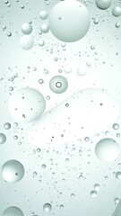 Macro Shot of Moving Oil Bubbles on Light Background