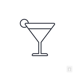martini glass icon. martini glass Symbol sign for mobile concept and web design. Vector icon, Logo illustration, Vector graphics
