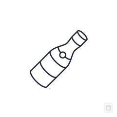 champagne bottle icon. champagne bottle Symbol sign for mobile concept and web design. Vector icon, Logo illustration, Vector graphics