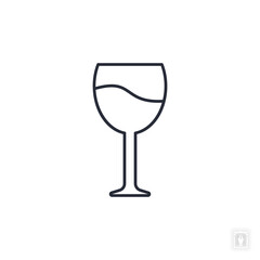 cocktail glass icon. cocktail glass Symbol sign for mobile concept and web design. Vector icon, Logo illustration, Vector graphics