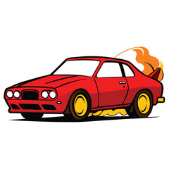 red sports car vector