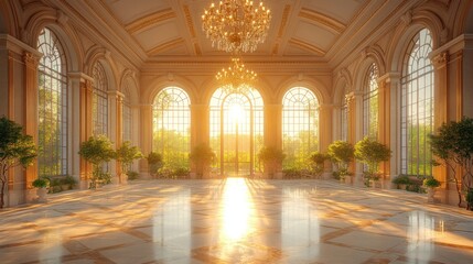 Fototapeta premium Sunlit Grand Hall