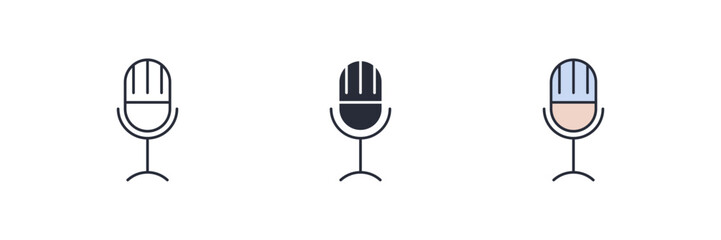 microphone icon. microphone Symbol sign for mobile concept and web design. Vector icon, Logo illustration, Vector graphics