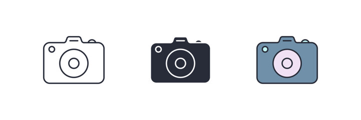 camera icon. camera Symbol sign for mobile concept and web design. Vector icon, Logo illustration, Vector graphics