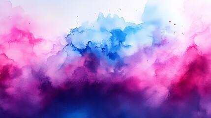 Obraz premium A painting of a sky with blue and pink colors