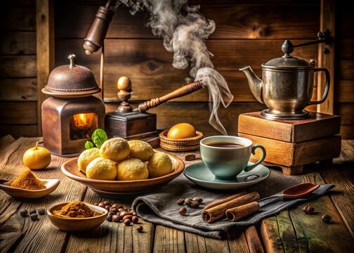 Vintage Style Photography of Golfeado: A Nostalgic Journey Through Traditional Venezuelan Pastry Making and Enjoying the Rich, Sweet Flavors of this Delightful Treat