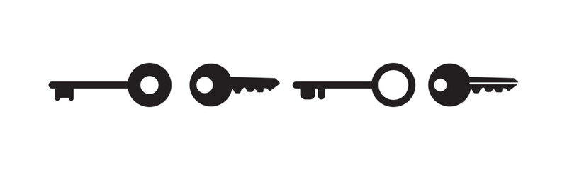 Key icon set. Key vector icon. Key symbol