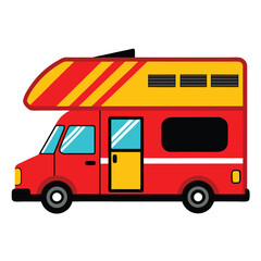 vector illustration of a van