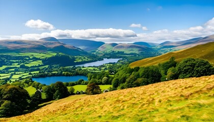 Fototapeta premium landscape with mountains and lake