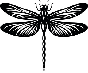 Dragonfly Vector Black Silhouette Cricut Design for T-Shirt