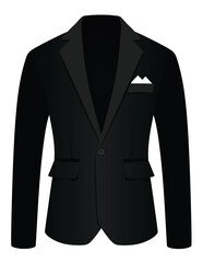 Black  business tuxedo. vector illustration