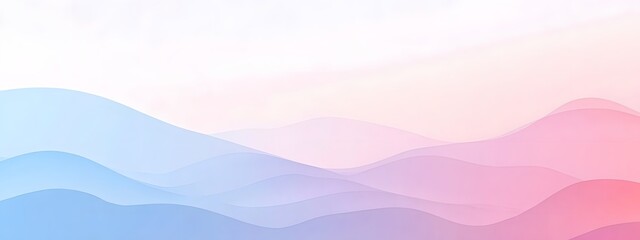 Colorful waves on a pink background, gradient background, vector illustration, flat design, purple and blue color scheme