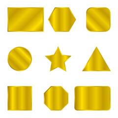 Gold Vector Geometric Shapes | Golden Gradient