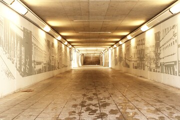 Tunnel under the railway station in Germany