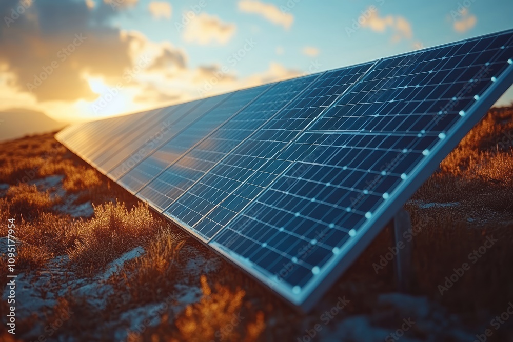 Poster solar panel installation optimized with ai for peak efficiency,