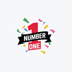 Number One Celebration Badge - First Place Winner Graphic