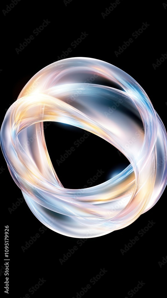 Poster Spiral Construction of Oval Elements Creating a Mesmerizing Metallic Pattern