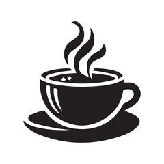 Coffee cup set silhouette icon and tea cup logo, symbols vector illustration image template.eps 10.	
