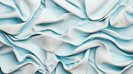 Obraz premium Elegant Light Blue Fabric Drape Soft Textile Texture Background