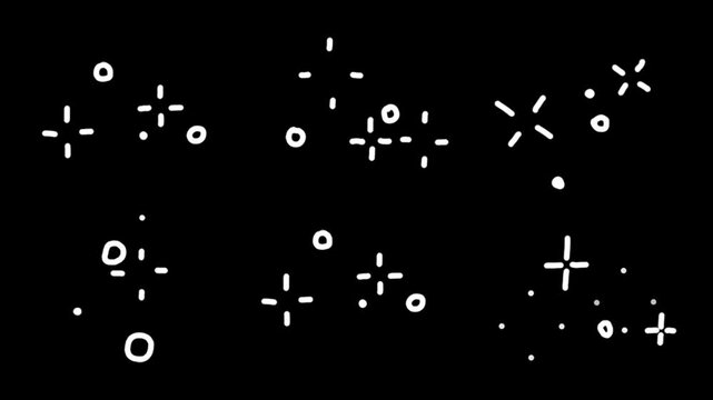 Star light night sky motion graphics clip template with colorful lights animation. HD resolution with hyper realistic 4K black Background.