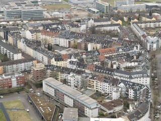 The panorama view of Dusseldorf, Germany