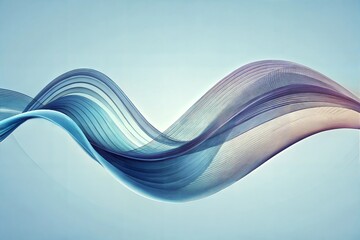 Abstract Wave Lines Illustration - Flowing Curved Lines for Modern Design