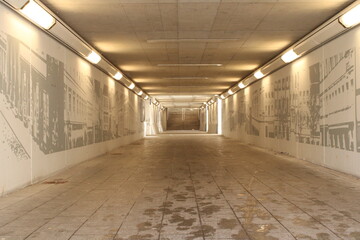 Tunnel under the railway station in Germany