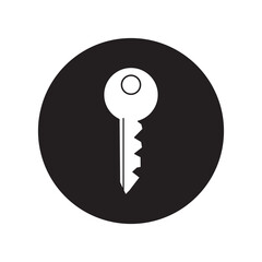 Vintage access key line art icon for apps and website