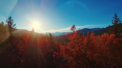 Obraz premium sunset in the mountains