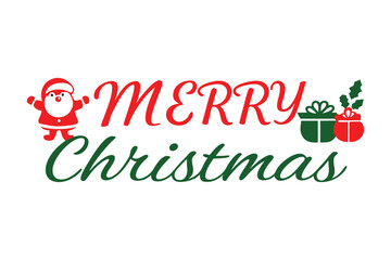 Merry Christmas calligraphy vector illustration art