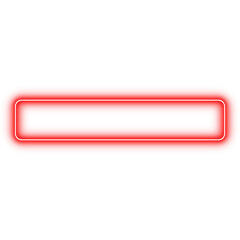 Neon title border frame. LED Text box. Neon light effects. Digital elements