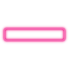 Neon title border frame. LED Text box. Neon light effects. Digital elements