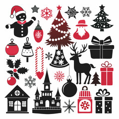 christmas icons set