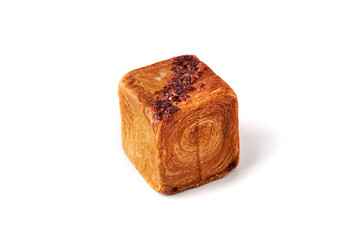 cube croisant isolated on white background