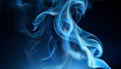 abstract blue smoke on a dark background