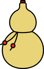 Chinese New Year Gourd Icon isolated.
Chinese New Year Gourd Flat Vector Illustration.
Transparent background.