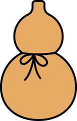 Chinese New Year Gourd Icon isolated.
Chinese New Year Gourd Flat Vector Illustration.
Transparent background.