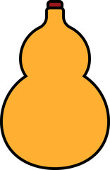 Chinese New Year Gourd Icon isolated.
Chinese New Year Gourd Flat Vector Illustration.
Transparent background.