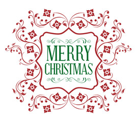 Merry Christmas, Vintage Label - Vektor