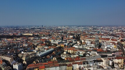 Obraz premium The panorama view of Munich, Germany