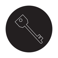 Key icon, key sign vector