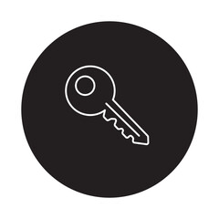 Key icon, key sign vector