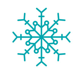 Schneeflocke, Symbol, Icon, Vektor - Weihnachten