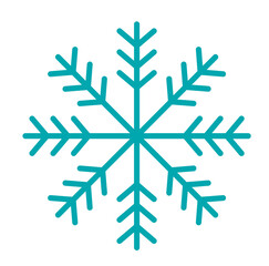 Schneeflocke, Symbol, Icon, Vektor - Weihnachten