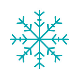 Fototapeta premium Schneeflocke, Symbol, Icon, Vektor - Weihnachten