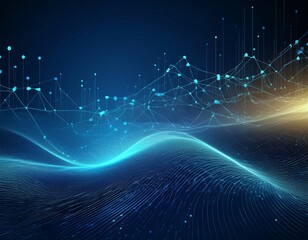 technology abstract lines and dots connection background connection digital data generative ai