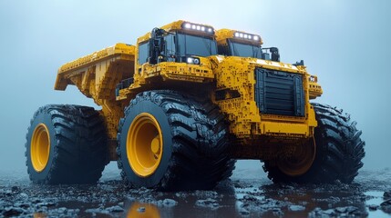 Obraz premium Giant Yellow Dump Truck