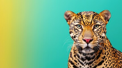 Obraz premium Majestic Jaguar Portrait Wild Cat Big Cat Wildlife Animal Nature Jungle Predator Spots Rosette Fur