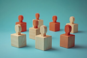 Symbolic Team Hierarchy Product Shot with Shallow Depth of Field